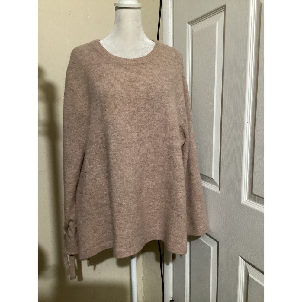 The Group by Babaton Alpaca Blend Oversized Tie Cuff Sweater Mauve Pink Size 2